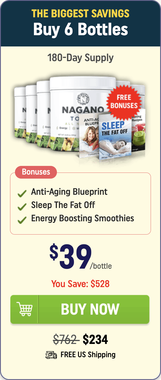 Nagano Tonic 180-day supply - 6 bottle best value pack